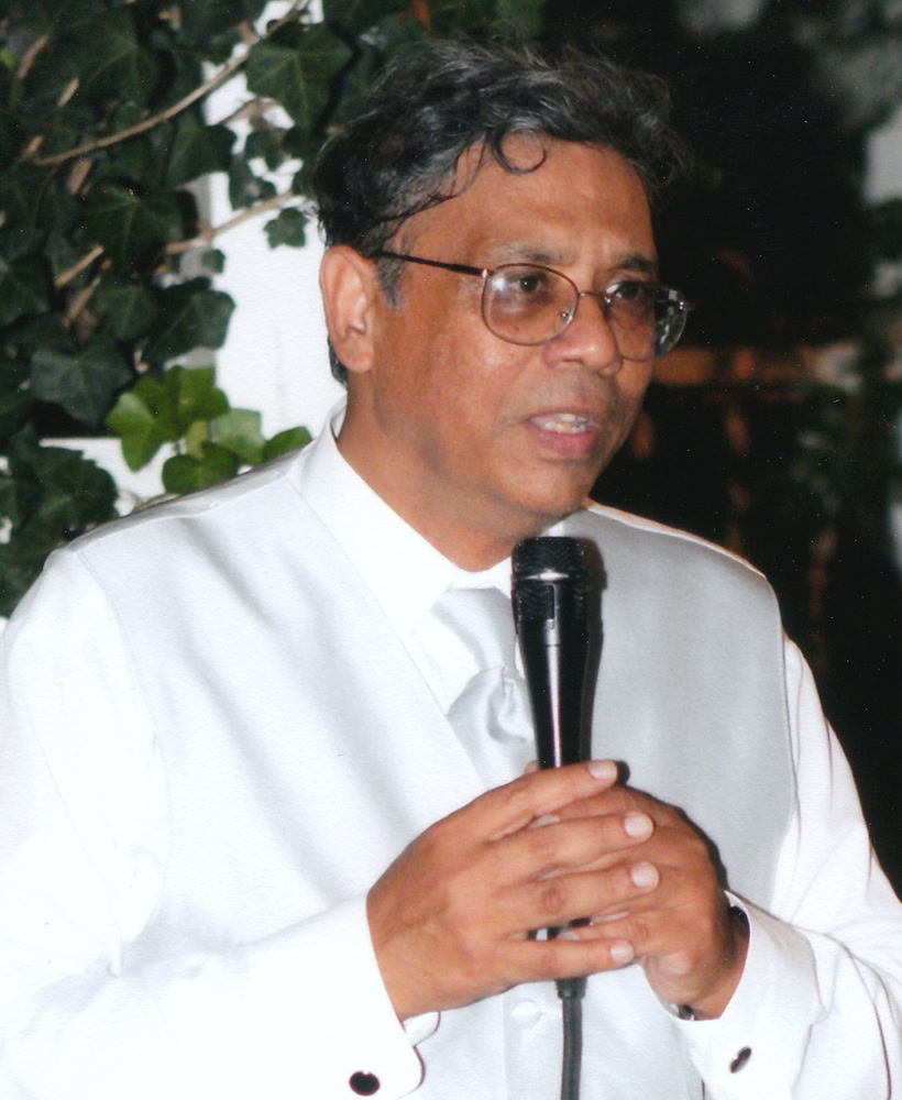 Dr. S. S. Newaz, founder of PolyOrganix, speaking at a family celebration